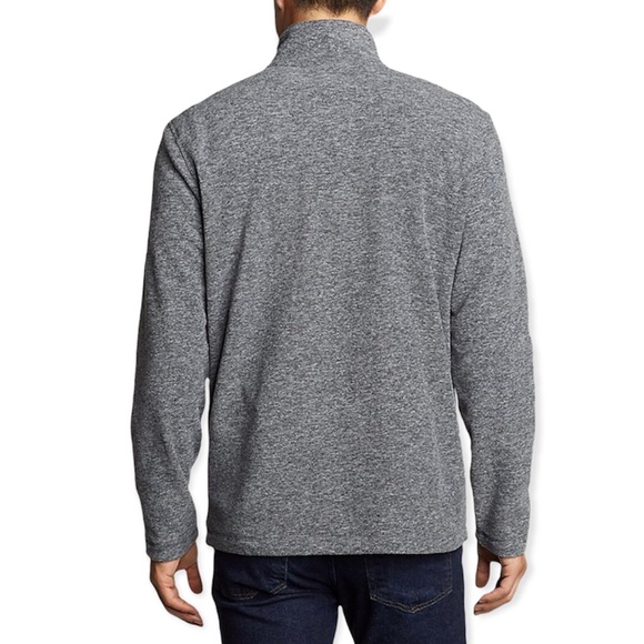 EDDIE BAUER Venture Sweatshirt Quarter Zip Fleece Heather Grey - Picture 2 of 7